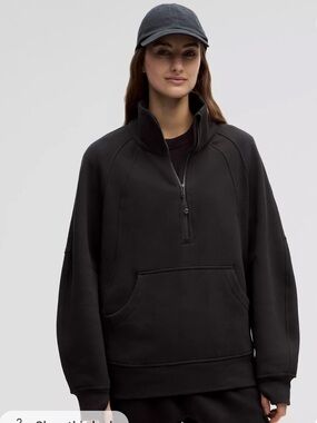 ✨NWT✨ lululemon athletica Black Scuba Oversized Funnel Neck Half-Zip Sweatshirt